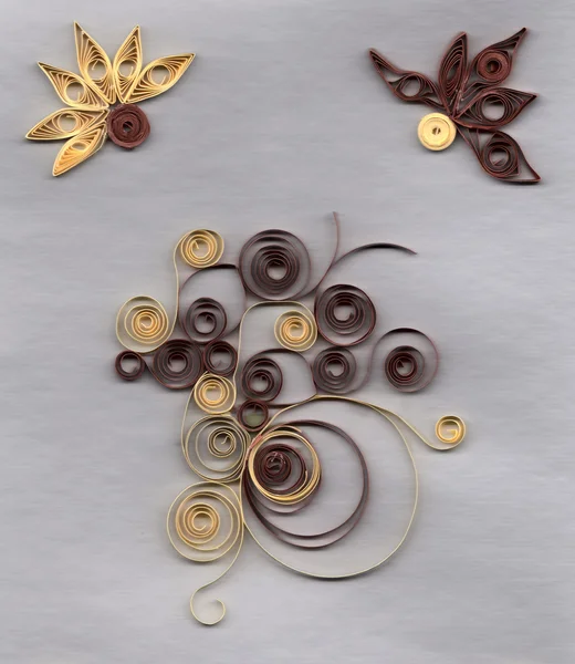 Flower applique with quilling — Stock Photo, Image