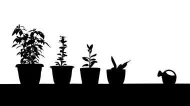 Gardening contour clipart