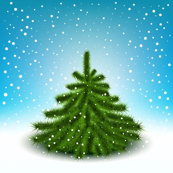 Pequena árvore de Natal fofa — Vetor de Stock