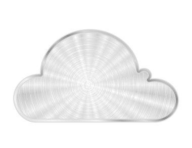 Vector cloud metal icon clipart