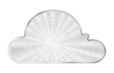 Vector cloud metal icon clipart