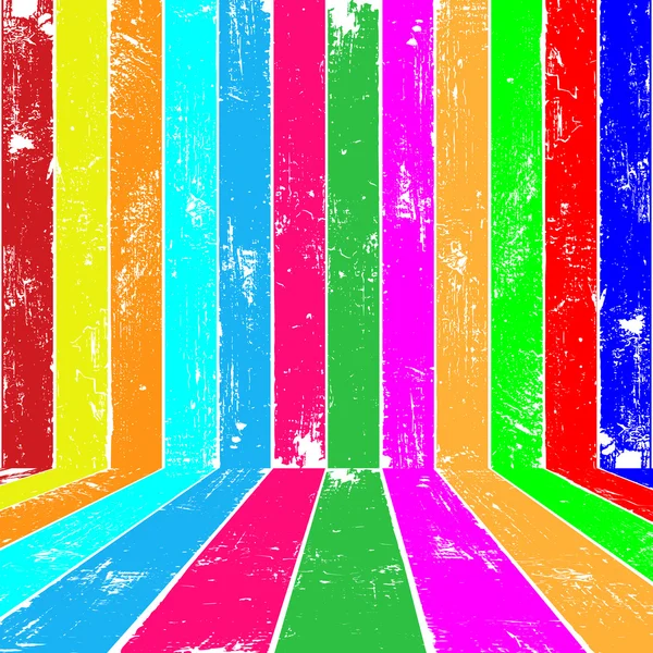 Kleur planken interieur — Stockvector