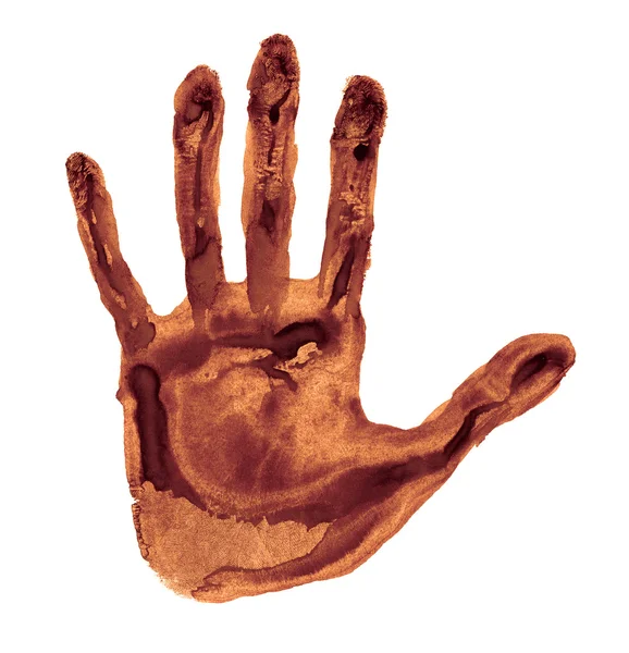 分離された茶色手形 — ストック写真