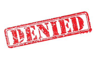 Denied rubber stamp clipart