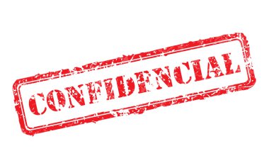 Confidential rubber stamp clipart