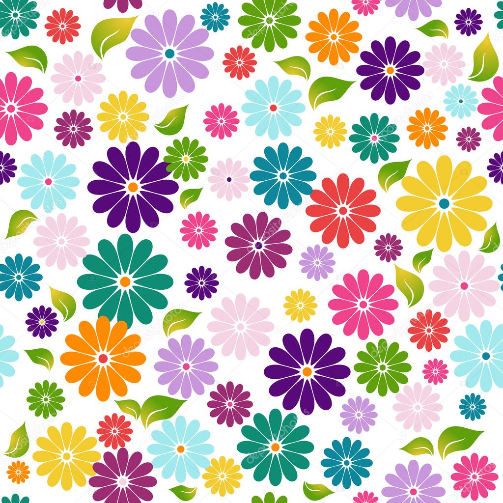 Seamless white floral pattern — Stock Vector © OlgaDrozd #10099231