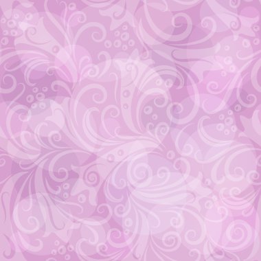 Seamless pink floral pattern clipart