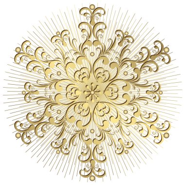 Gold snowflake clipart