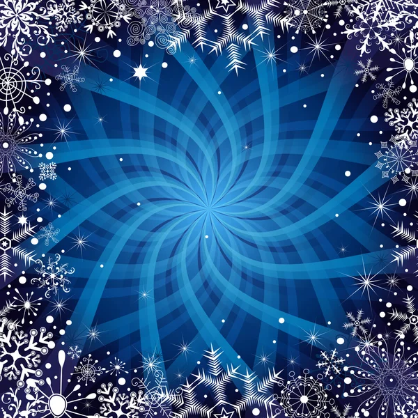 Cadre bleu foncé de Noël — Image vectorielle