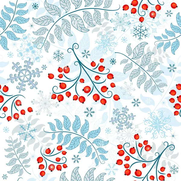 Vinter sömlös vita mönster — Stock vektor