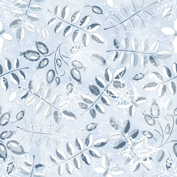 겨울 원활한 꽃 패턴 — 스톡 벡터