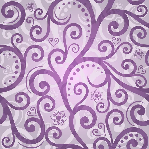 Sömlös violett valentine mönster — Stock vektor