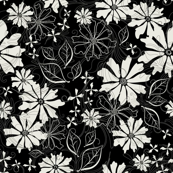 Effortless floral pattern — Stock Vector