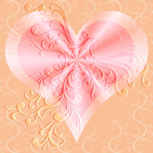Rosa Valentinstag Hintergrund — Stockvektor