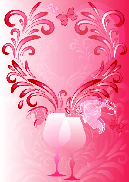 Stock vector Pink valentines frame