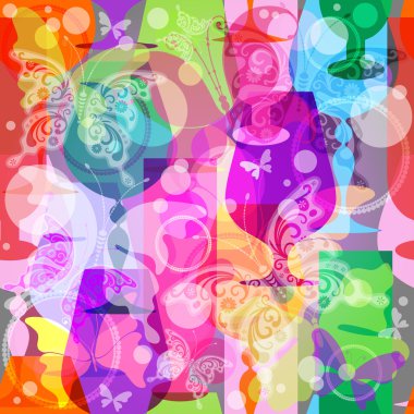 Colorful translucent wine glasses vector Colorful translucent wine glasses vector