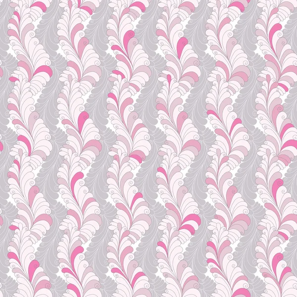 Motif floral rayé sans couture — Image vectorielle