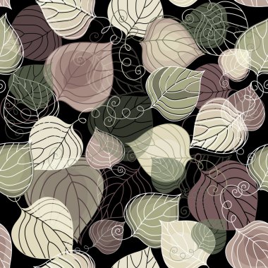 Dark autumn seamless pattern clipart