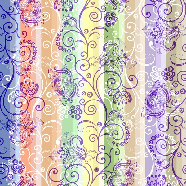 Naadloze gestreepte kleurrijke patroon — Stockvector