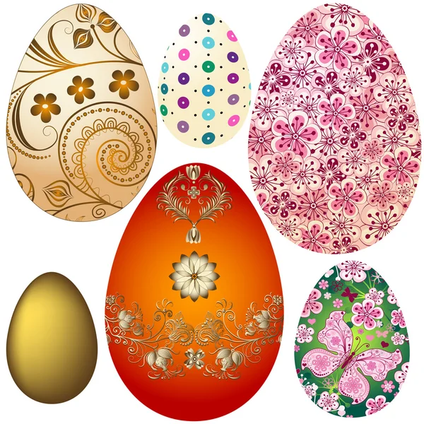 stock vector Set Easter`s eggs