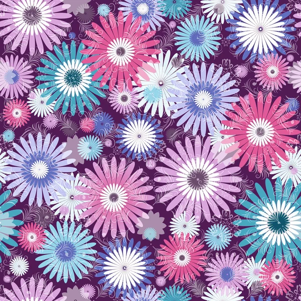 Seamless floral vivid pattern — Stock Vector
