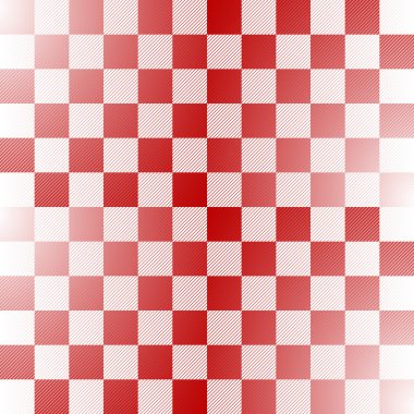 Seamless red-white checkered pattern clipart