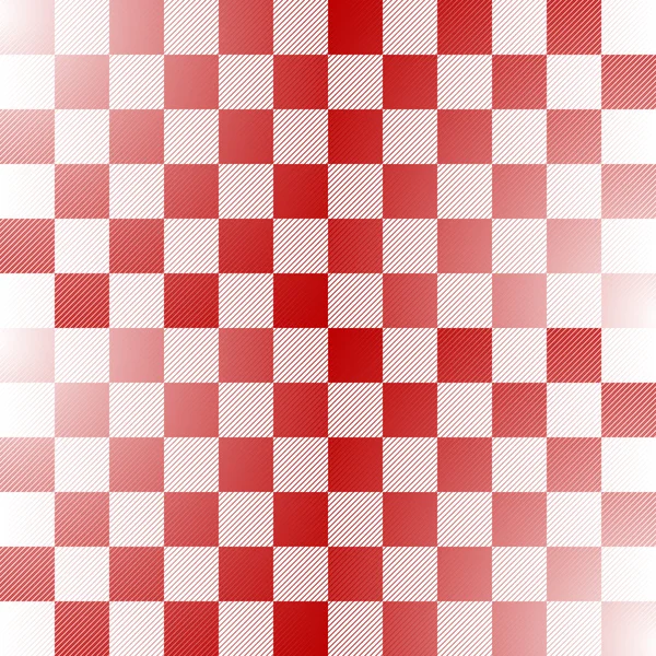 Sömlös röd-vit rutig mönster — Stock vektor