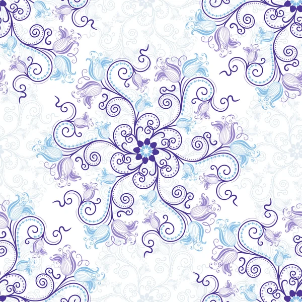Weiß-blaues nahtloses Muster — Stockvektor