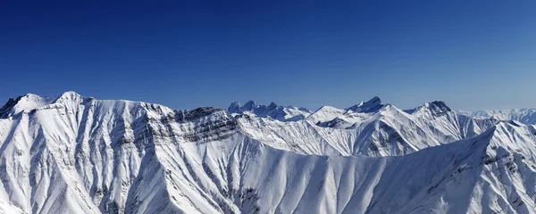 Panorama snowy gór — Zdjęcie stockowe