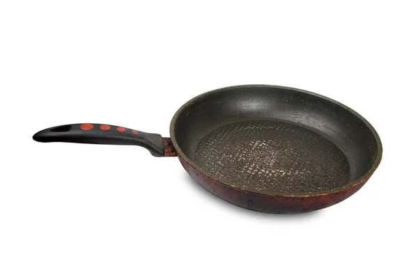 Oude vuile frituren-pan — Stockfoto
