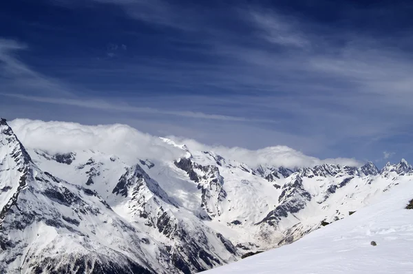 Uitzicht vanaf de skipiste — Stockfoto