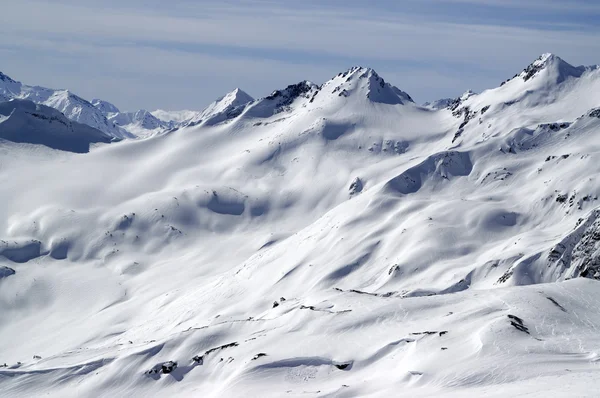 自由式滑雪的雪坡 — 图库照片