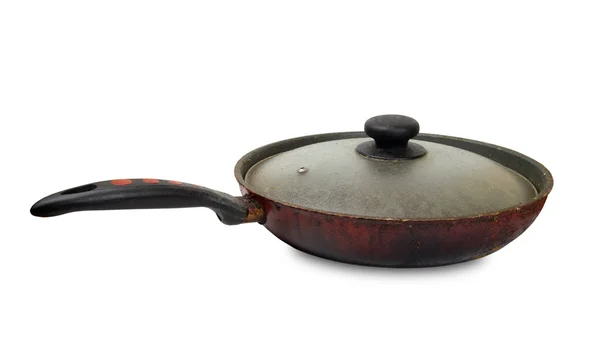 旧的脏油锅 — 图库照片