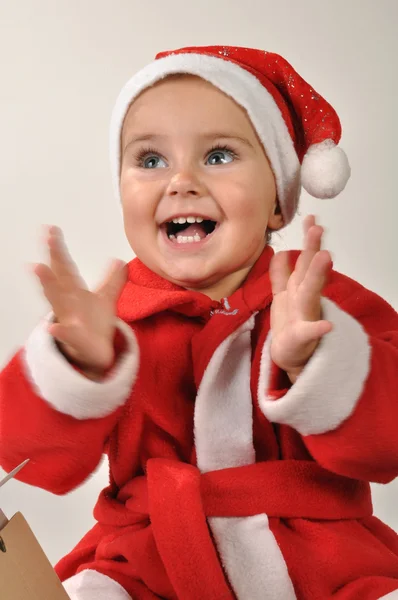 Feliz batendo palmas bebê menina — Fotografia de Stock