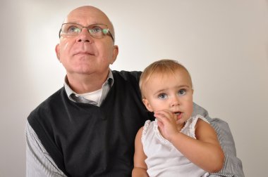 babası ile şirin bebek kız