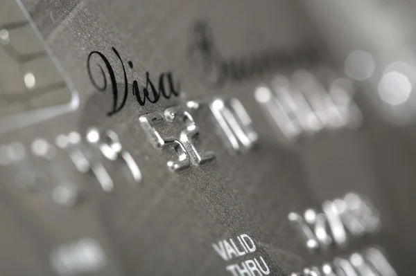 Visa credit card close up shot — Stock Photo, Image