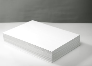 Stack of white printer and copier paper clipart