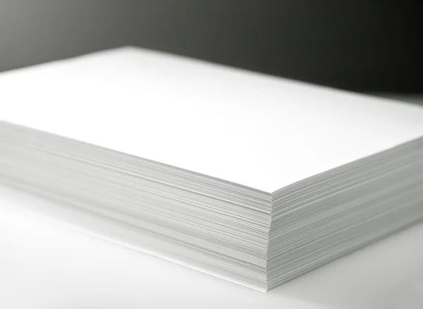 Stack of white printer and copier paper — Stock Photo, Image