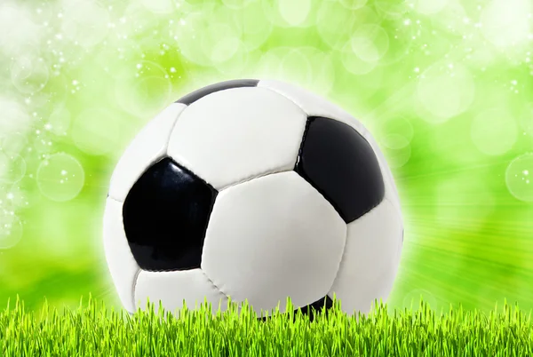 Fotboll abstrakta bakgrunder med ofokuserat bokeh — Stockfoto