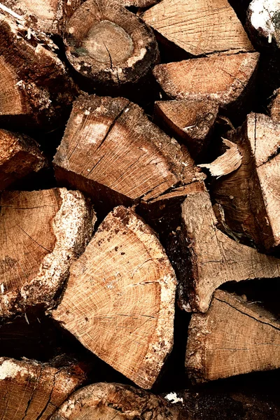 stock image Firewood in stack as abstract backgrounds