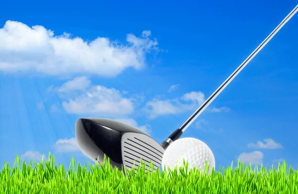Golf, abstract sport backgrounds against the blue skies — Stock Photo, Image
