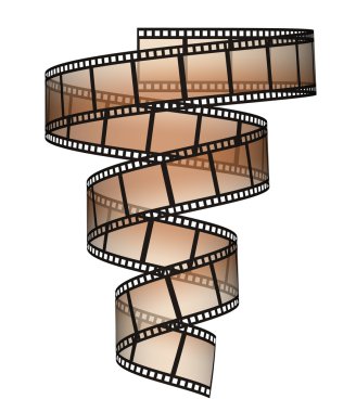 Filmstrip on the white backgrounds clipart