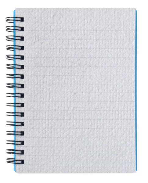 Κενό υπόβαθρο. χάρτινο σημειωματάριο σπείρα που απομονώνονται σε Γουίτ — Φωτογραφία Αρχείου