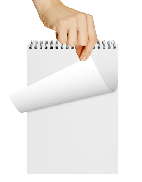 Κενό υπόβαθρο. σπιράλ σημειωματάριο εγγράφου που απομονώνονται σε λευκό — Φωτογραφία Αρχείου