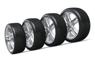 Car wheels set clipart