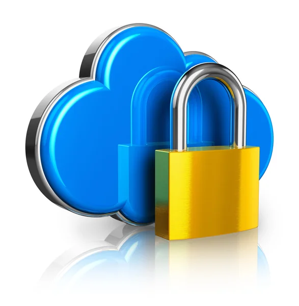 Concetto di sicurezza del cloud computing — Foto Stock