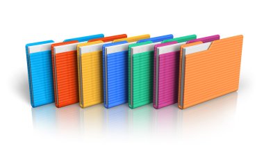 Group of color folders clipart