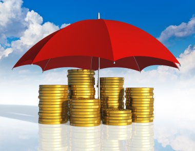 Financial stability, business success and insurance concept clipart