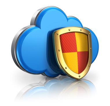 Cloud computing and storage security concept clipart