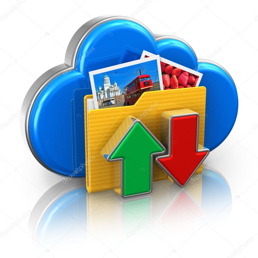Cloud computing and media storage concept